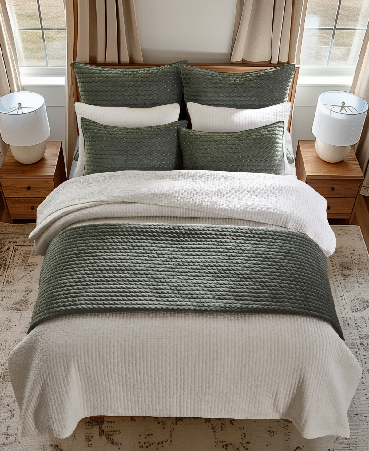 Levtex Velvet Stitch Reversible 3-pc. Quilt Set, Full/queen