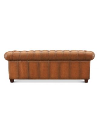 York 89" Top Grain Leather Sofa