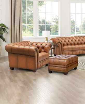 York 50" Top Grain Leather Armchair