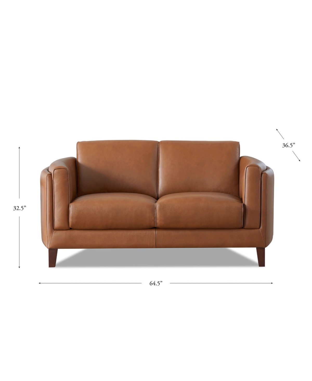Hydeline Maui 65" Top Grain Leather Loveseat