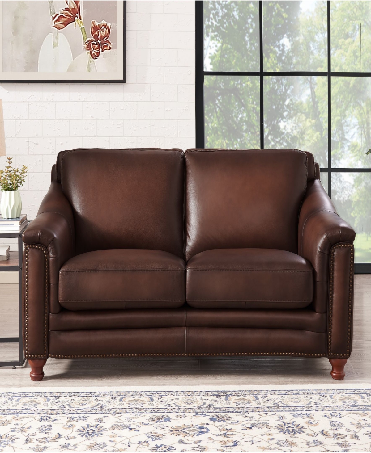 Hydeline Belfast 67" Top Grain Leather Loveseat