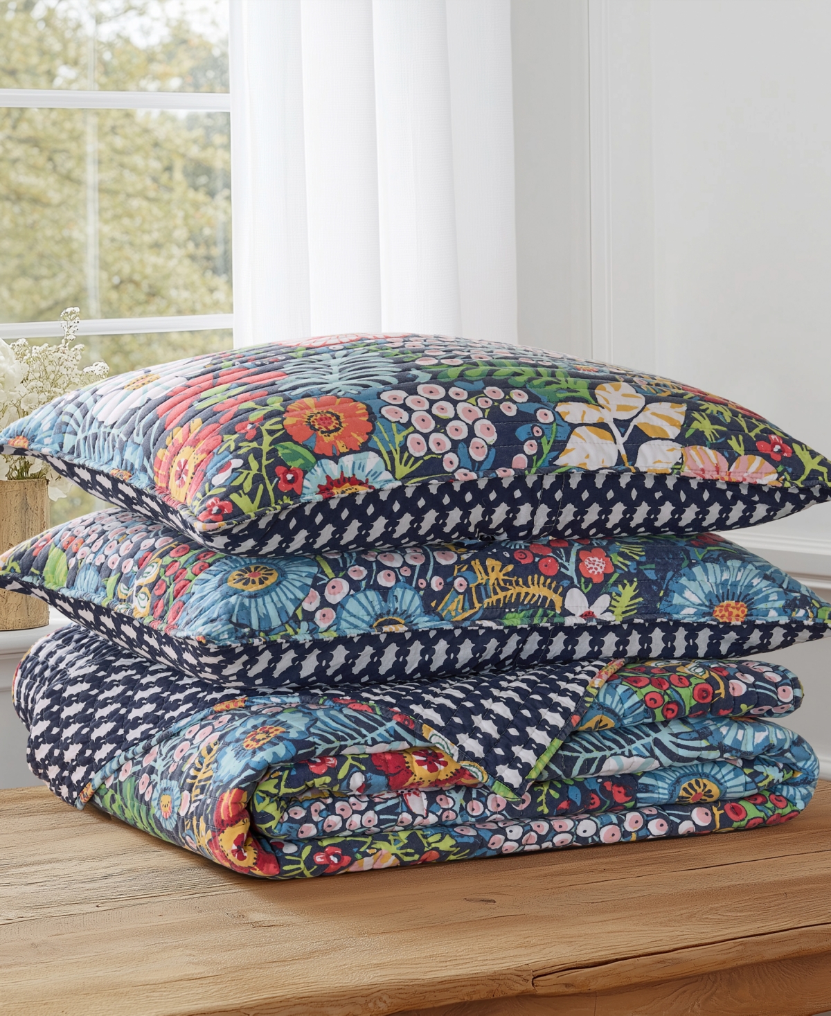 Levtex Night Garden Reversible 3-Pc. Quilt Set