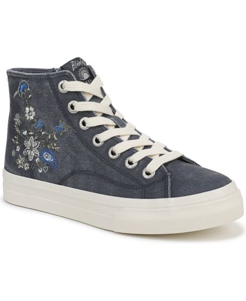 Женские кроссовки Blowfish Malibu Catch Sun High Top Zip Platform, цвет: Тёмно-синий холщовый