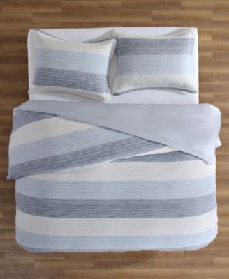 Sand Stripes Textured 3-Pc. Comforter Set, Full/Queen