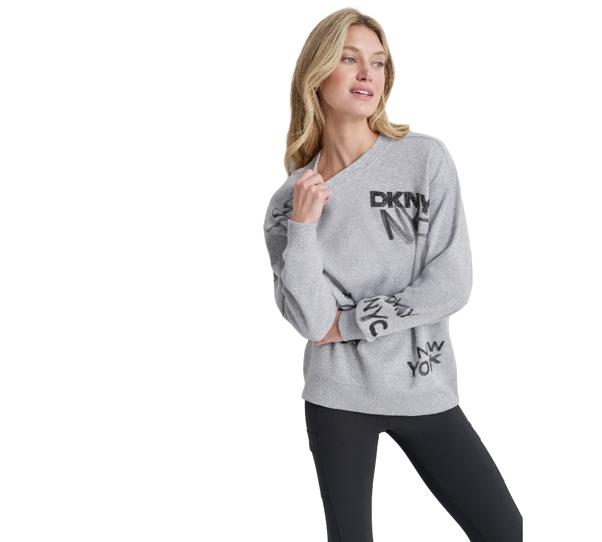 Dkny Graffiti Logo Graphic Sweatshirt