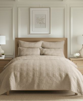 Cloud Waffle Textured 3-Piece Quilt Set, Full/Queen