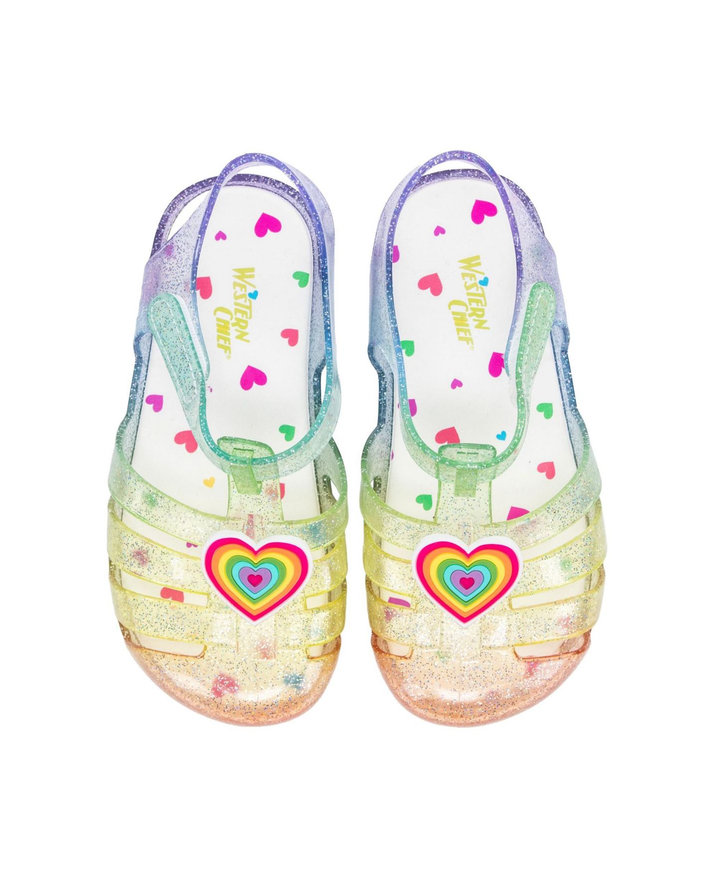Сандалии Western Chief Wonder Everglitter Heart Lighted Sandal для девочек, цвет: Разноцветный — фото 2