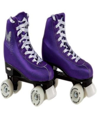 Epic Purple Butterfly LED Quad Skate