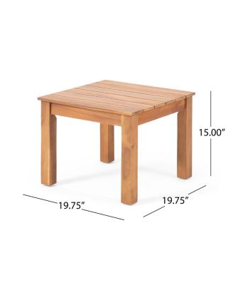 Outdoor Patio Acacia Wood Square Outdoor Side Table