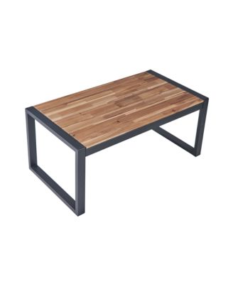 4-Piece Patio Furniture Set Outdoor Balcony Porch Garden Backyard Lawn Furniture Acacia Wood Table Top