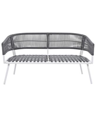 Patio Conversation 4-Piece Boho Rope Patio Furniture Set with Deep Seating and Thick Cushion, Outdoor Furniture with Acacia Wood Table