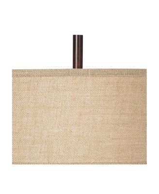 Tremont Modern Mid Century Table Lamps 31 1/2" Tall Set of 2 Rich Bronze Iron Burlap Fabric Drum Shade for Bedroom Living Room