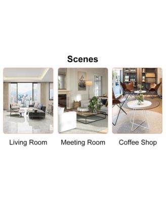 33.4" Modern Circular Glass Coffee Table