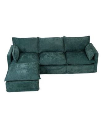 Streamdale Modern L-Shaped Sectional Sofa with Ottoman