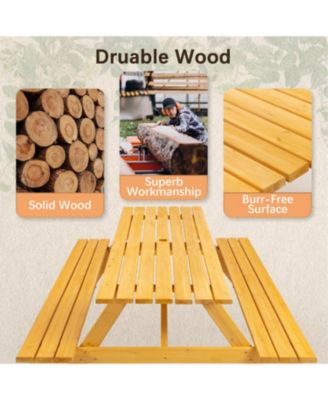 Streamdale 8-Person Brown Picnic Table with Benches