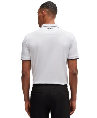 Men's Contrast Logo Cotton-Blend Polo Shirt