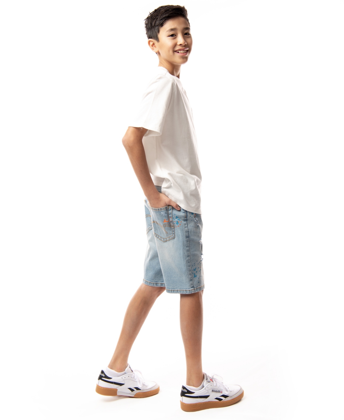 Shop Ring Of Fire Big Boys Revolve Stretch Denim Shorts