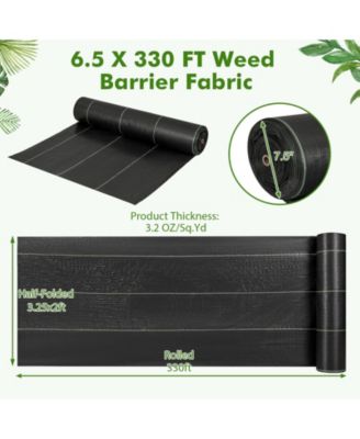 6.5 x 330 Feet Weed Barrier Landscape Fabric