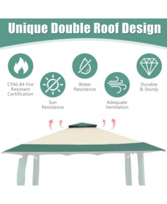 13 Feet x 13 Feet Pop Up Canopy Tent Instant Outdoor Folding Canopy Shelter-Green