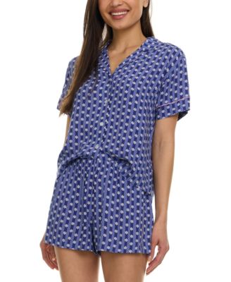 Women's Joselyn Notched-Collar Short Pajama Set