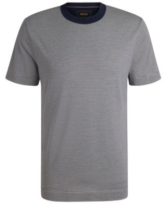 Men's Fineline Stripe Cotton-Silk T-Shirt