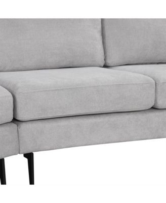 Curved Sofa with Pillows