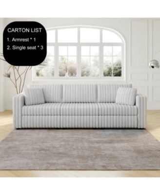 106" Light Gray Modular Sofa - Comfortable, Modern Design