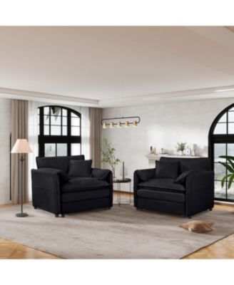 Streamdale 2 Pc Chenille Accent Chairs, Upholstered – Living Room Furniture