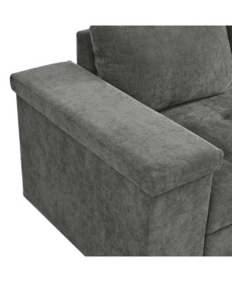 Streamdale Mirod L-Shaped Sectional Sofa with Pull-Out Bed & Storage