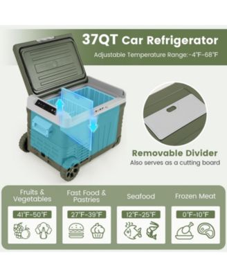 12 Volt Car Refrigerator Portable Car Fridge with Adjustable Range-35L