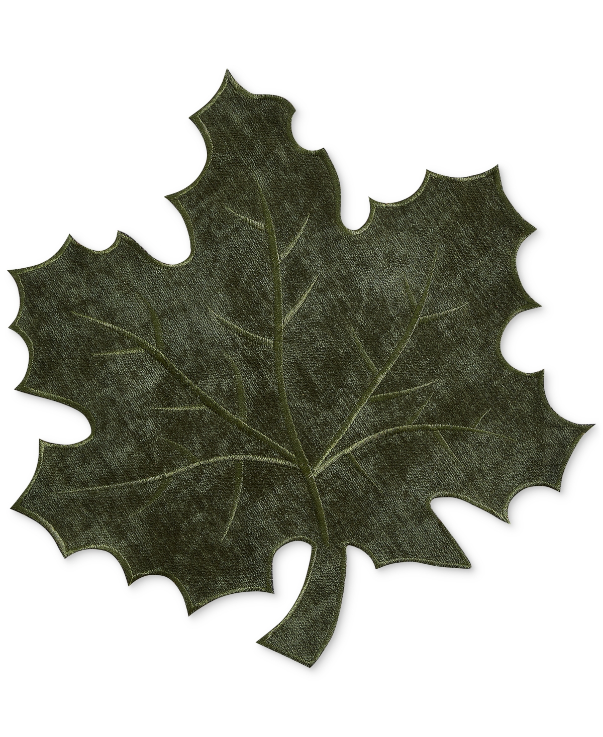 Elrene Textured Fabric Leaf Placemat In Green