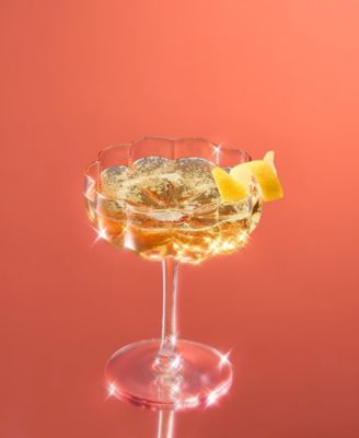 Flower Coupe Cocktail Glasses, Set of 2