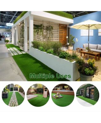 50x1 Ft Artificial Grass Turf 1.38" Fake Grass Rug Synthetic Lawn Indoor Outdoor Garden Home Decor