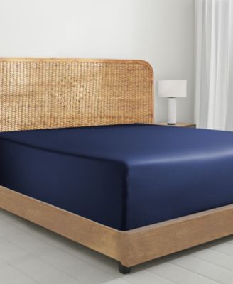 California Design Den Organic Cotton Cool Percale Deep Pocket Fully Elasticized Fitted Sheet, King