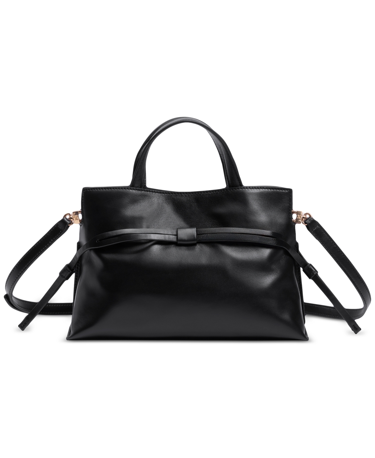 Sam Edelman Poppy Small Leather Drawstring Crossbody In Black