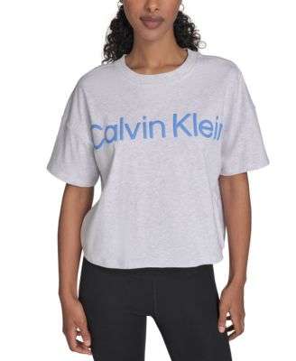 Calvin Klein - Women's Cotton Raised Logo Cropped T-Shirt