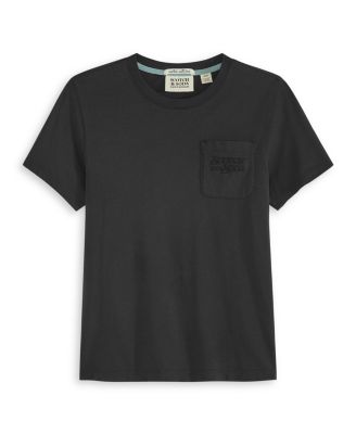 Scotch & Soda Big Boys Garment Wash T-Shirt - Black