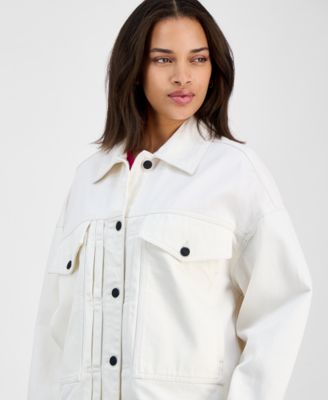 Women's Cotton Denim Button-Front Jacket