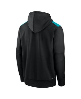 Men's Black Miami Marlins 2025 City Connect Authentic Collection Therma Pullover Hoodie