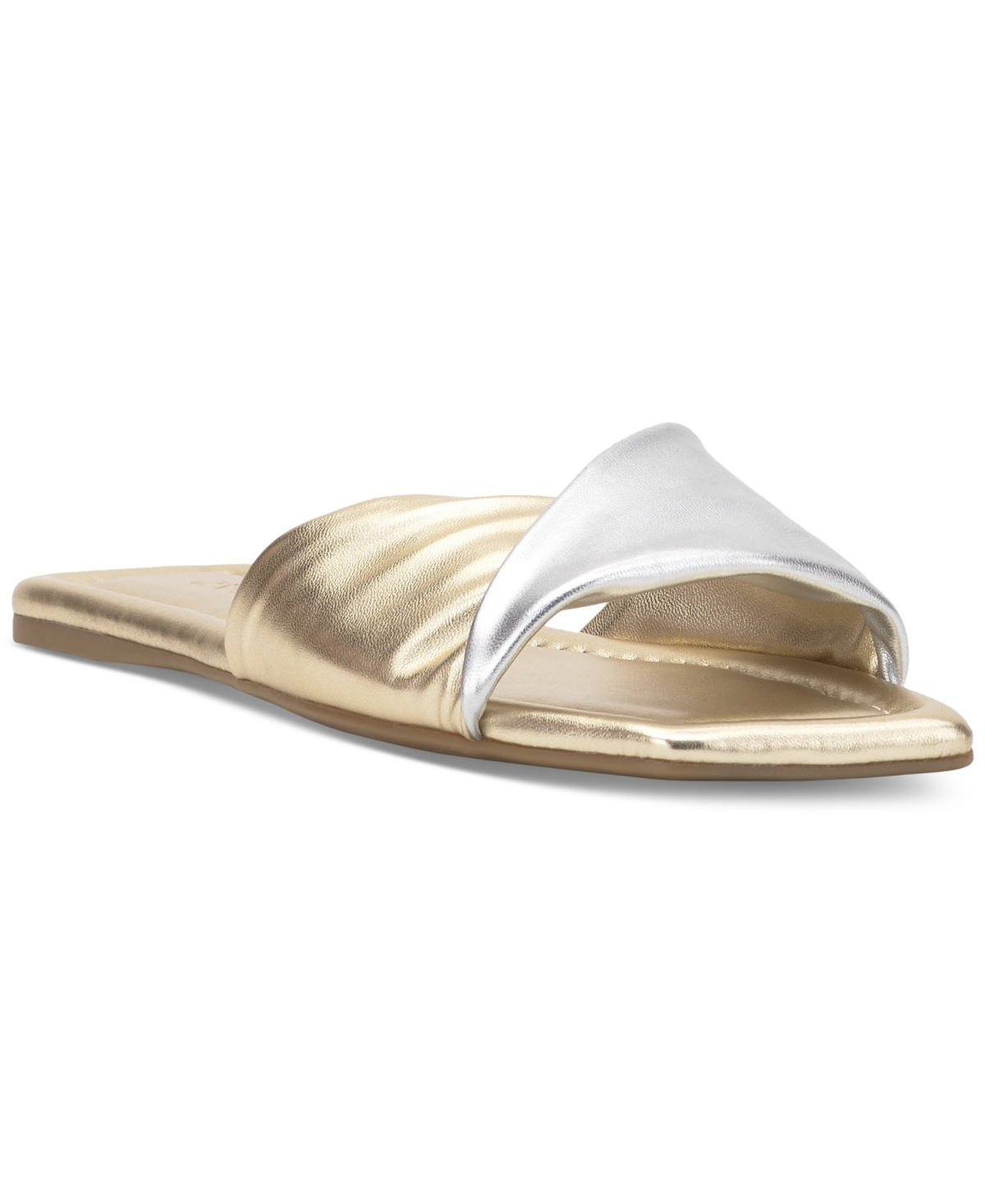 Women's Catryn Slide Flat Sandals, Exclusively at Macy's - Gold