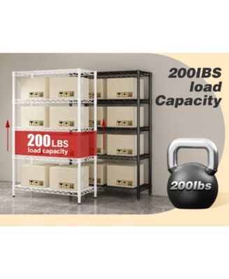 Wire Shelving Metal Storage Rack Adjustable Shelves, Standing Storage Shelf Units for Laundry Bathroom Kitchen Pantry Closet(White, 42L x 18W x 71H