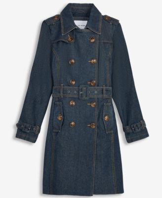 Women's Double-Breasted Denim Trench Coat