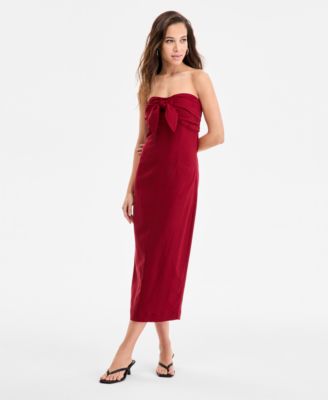 Bar III - Women's Tie-Front Midi Dress, Exclusively at Macy's