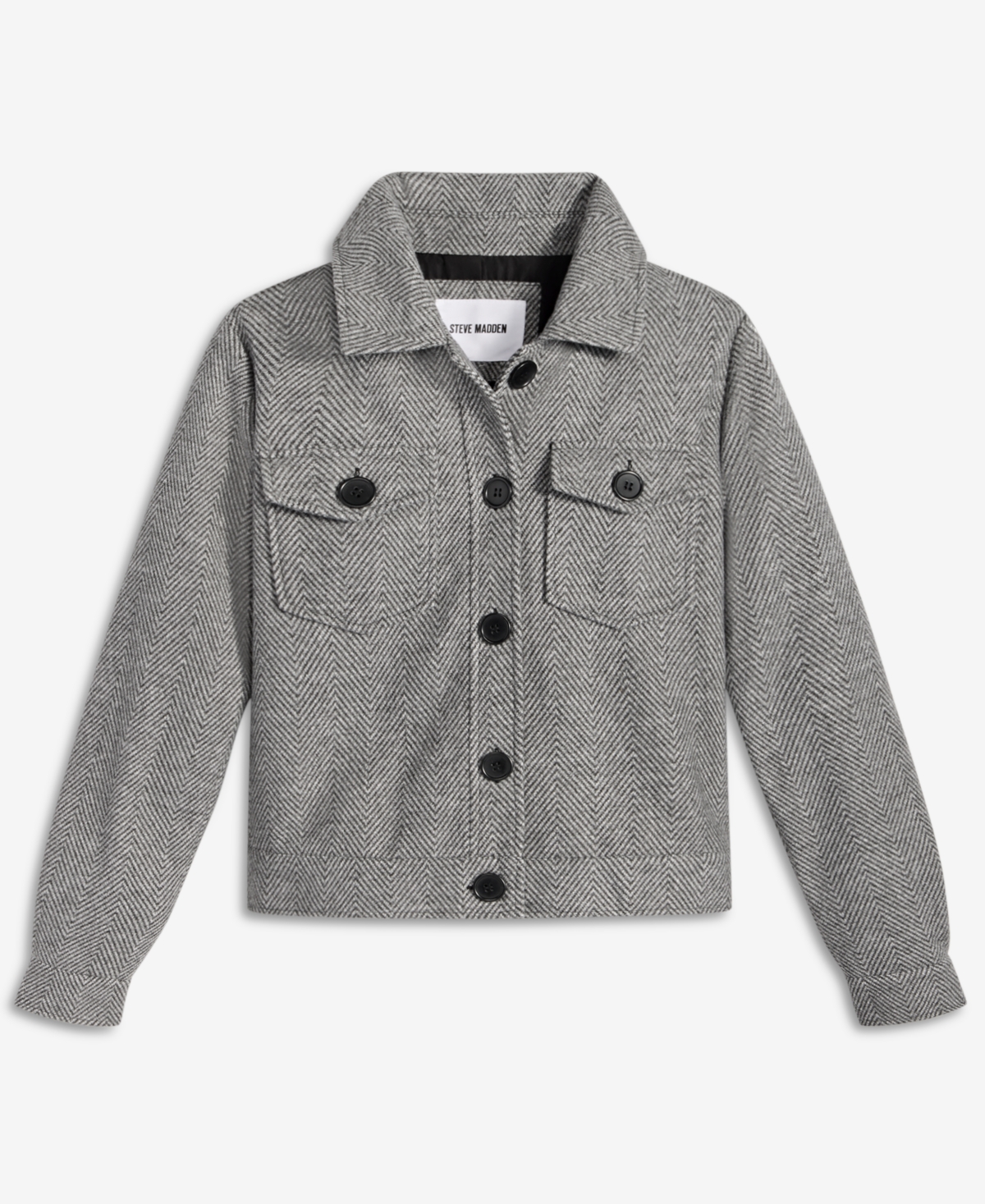 Steve Madden Women's Collared Button-front Jacket In Animal Print