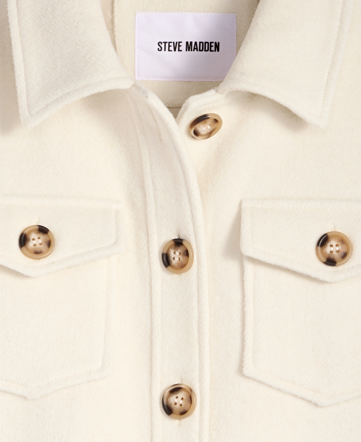 Steve Madden Women's Collared Button-front Jacket In White