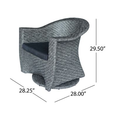 Streamdale Modern Wicker Swivel Chair Stylish, Comfortable, Water-Resistant