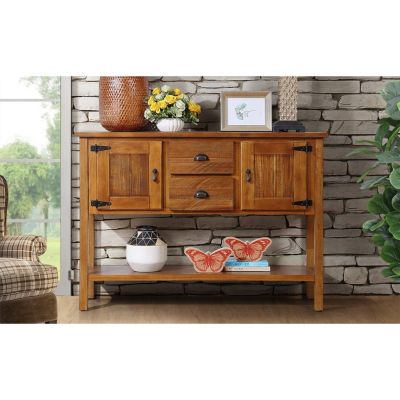 Retro Style Solid Wood Sideboard with Drawers & Cabinets