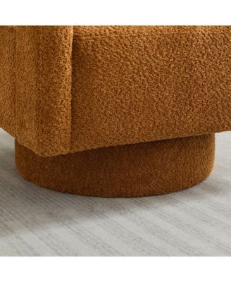 Modern Swivel Accent Chair with Open Back