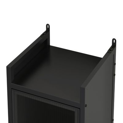 Modern Glass Door Cabinet with Multi-tier Storage (Entryway, Living Room, Bathroom, Dining Room)