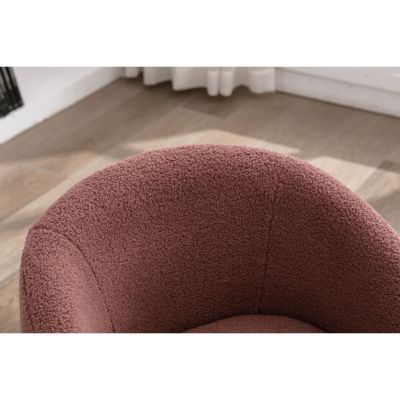 Streamdale Swivel Accent Barrel Chair with Metal Ring